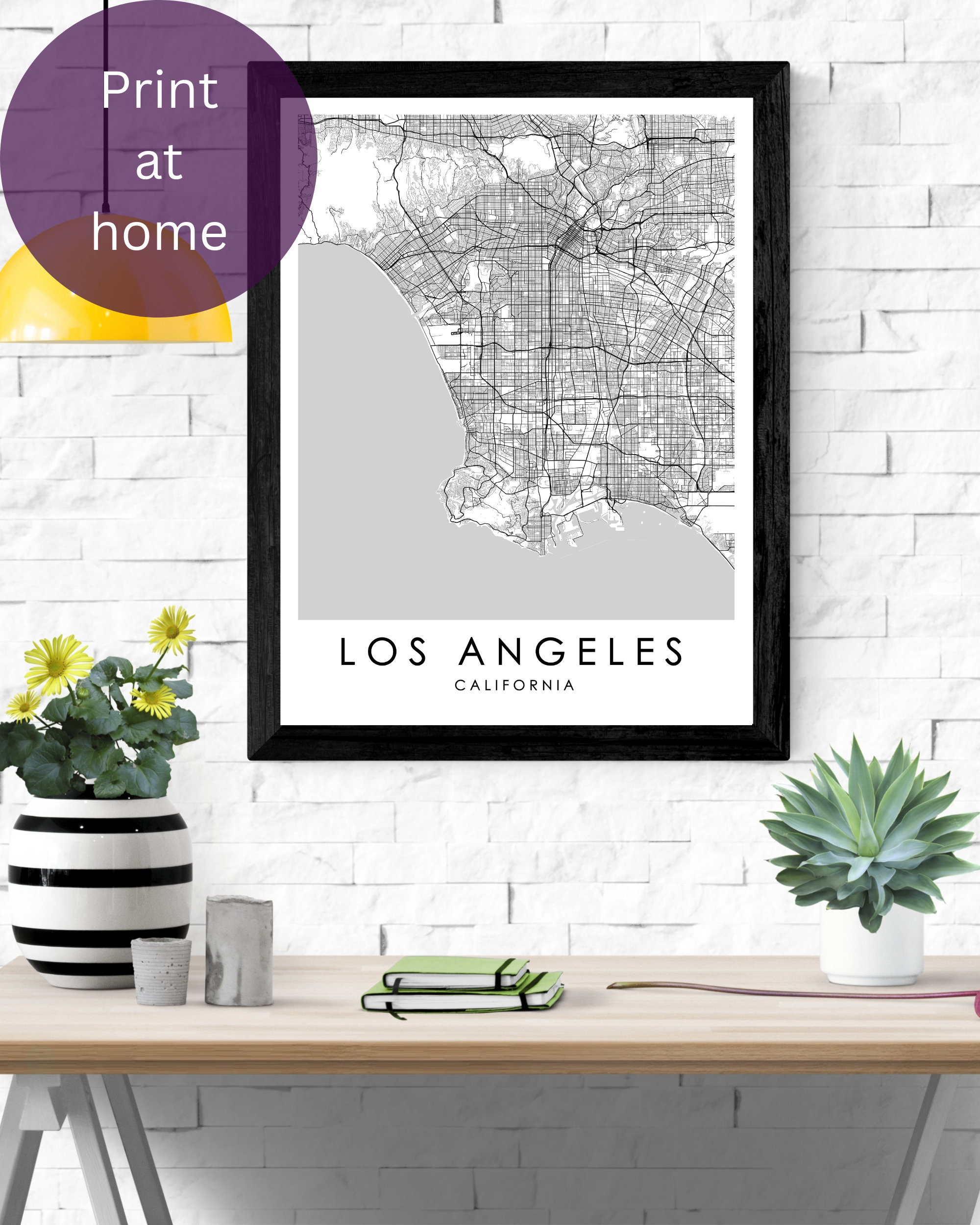 LOS ANGELES Map Print Los Angeles Map Poster Printable Map - Etsy