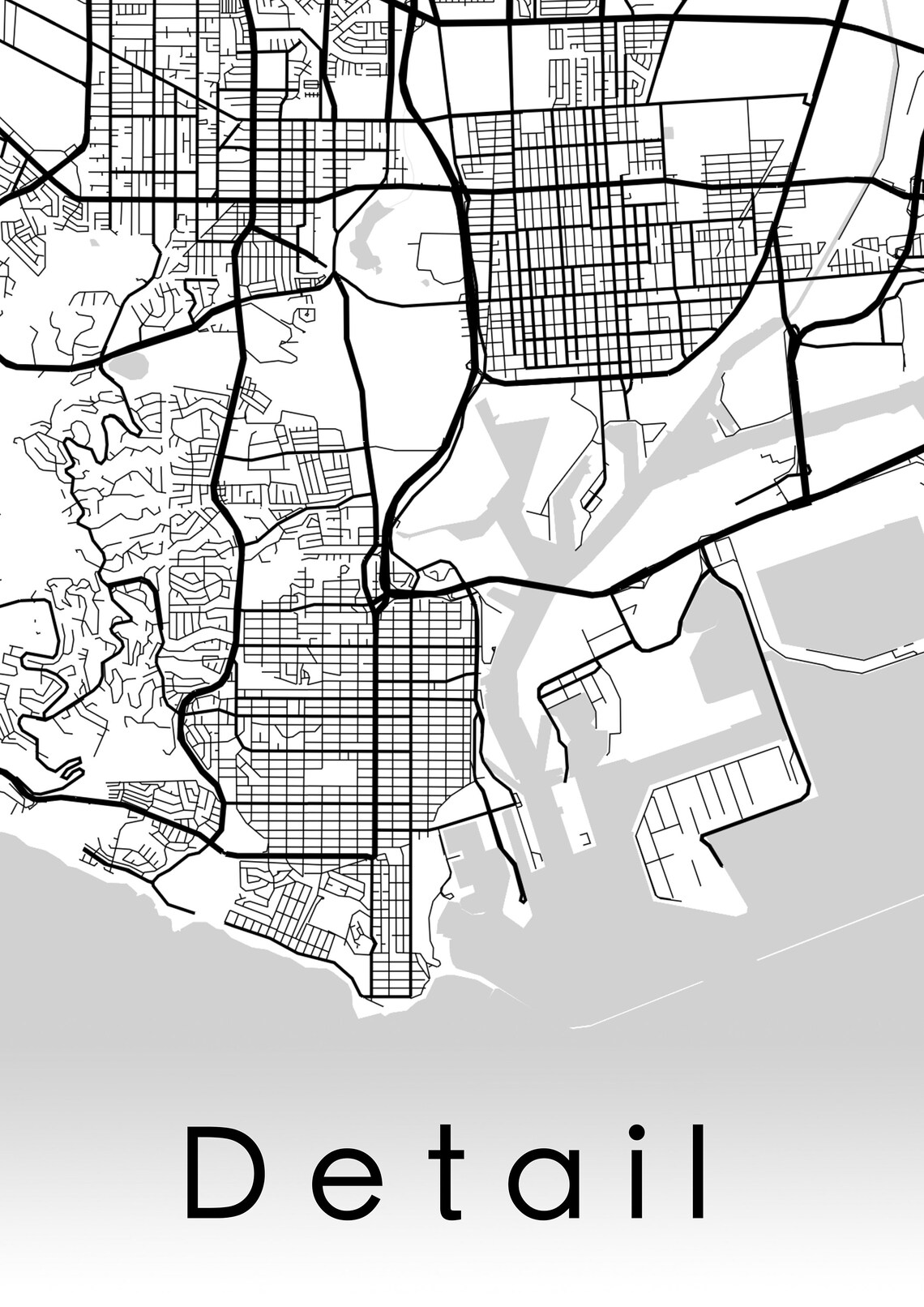 LOS ANGELES Map Print Los Angeles Map Poster Printable Map Etsy