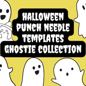 Spooktacular Halloween Punch Needle Digital Templates - DIY Embroidery Patterns for Punch Needle Enthusiasts - 7 DESIGNS INCLUDED