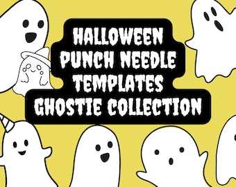 Spooktacular Halloween Punch Needle Digital Templates - DIY Embroidery Patterns for Punch Needle Enthusiasts - 7 DESIGNS INCLUDED