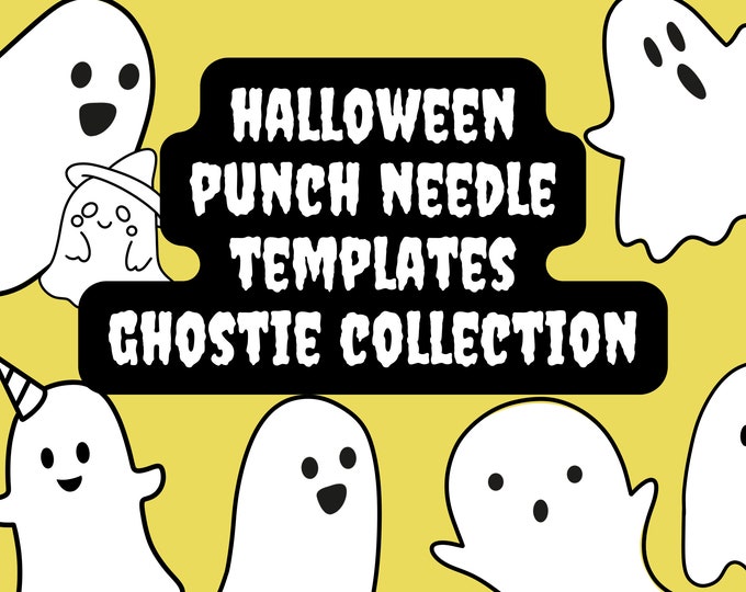 Spooktacular Halloween Punch Needle Digital Templates - DIY Embroidery Patterns for Punch Needle Enthusiasts - 7 DESIGNS INCLUDED