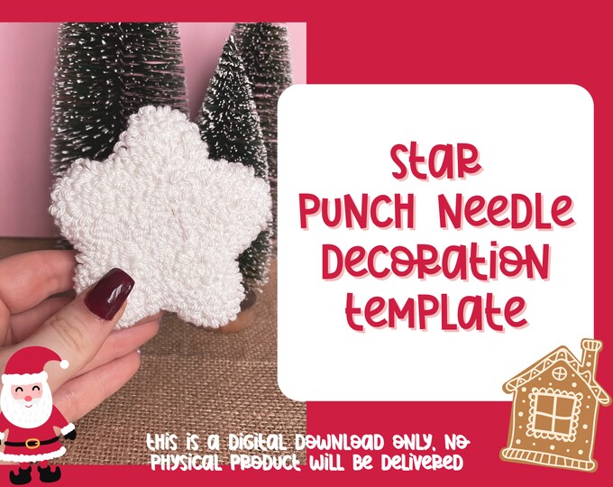 Christmas Punch Needle Template, Christmas Crafts , Punch Needle Pattern, Punch Needle, , PNG Pattern, Yarn Art, Christmas Decor