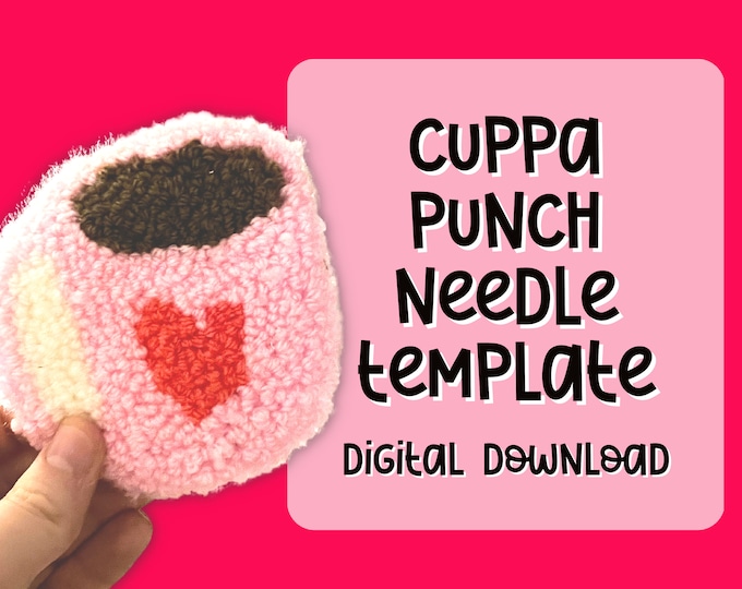 Punch Needle Template, Mug Rug, Punch Needle Pattern, Punch Needle, , PNG Pattern, Yarn Art