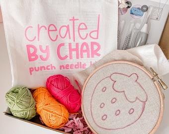 Beginner Punch Needle Kit, Make your own mug rug, Learn How to Punch Needle, Punch Needle, DIY Mug Rug