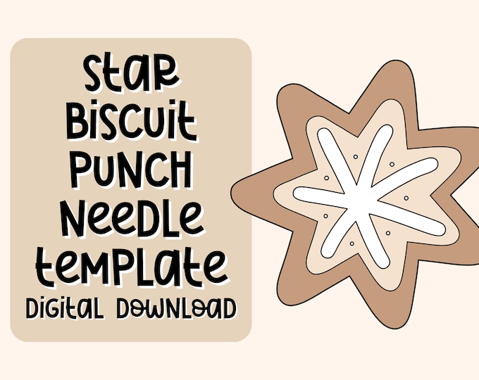 Christmas Easy Punch Needle Template, Mug Rug for Yarn Art #PunchNeedlePattern