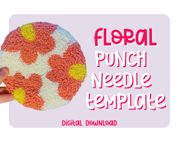 Punch Needle Template, Mug Rug, Punch Needle Pattern, Punch Needle, , PNG Pattern, Yarn Art