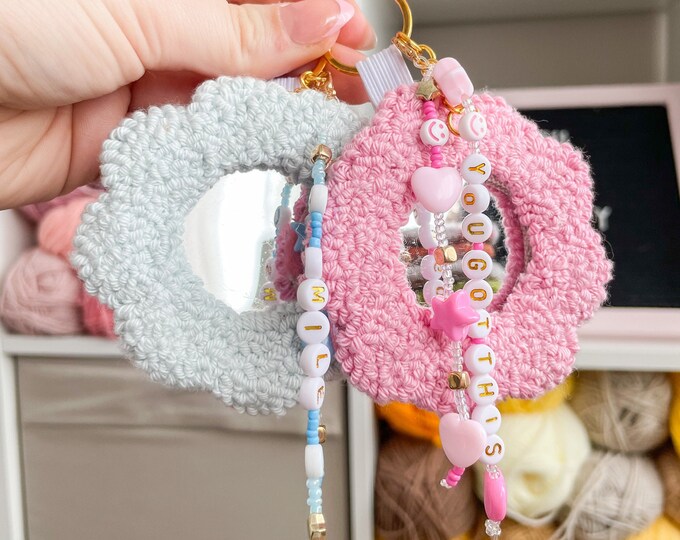 Custom Handmade Keychain with Inspirational Affirmations - Personalised Motivational Keyring - Positive Vibes - Bag Charm - Mirror Keyring