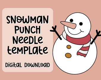 Christmas Punch Needle Template, Mug Rug for Yarn Art #PunchNeedlePattern