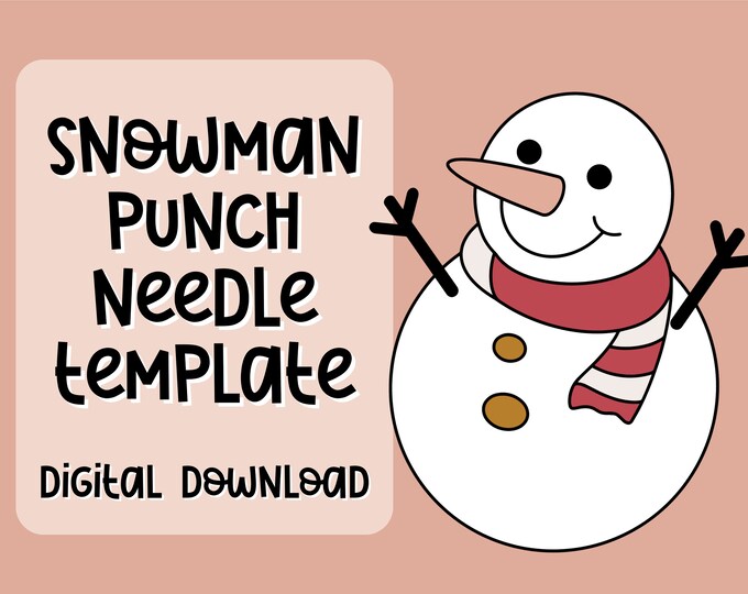 Christmas Punch Needle Template, Mug Rug for Yarn Art #PunchNeedlePattern