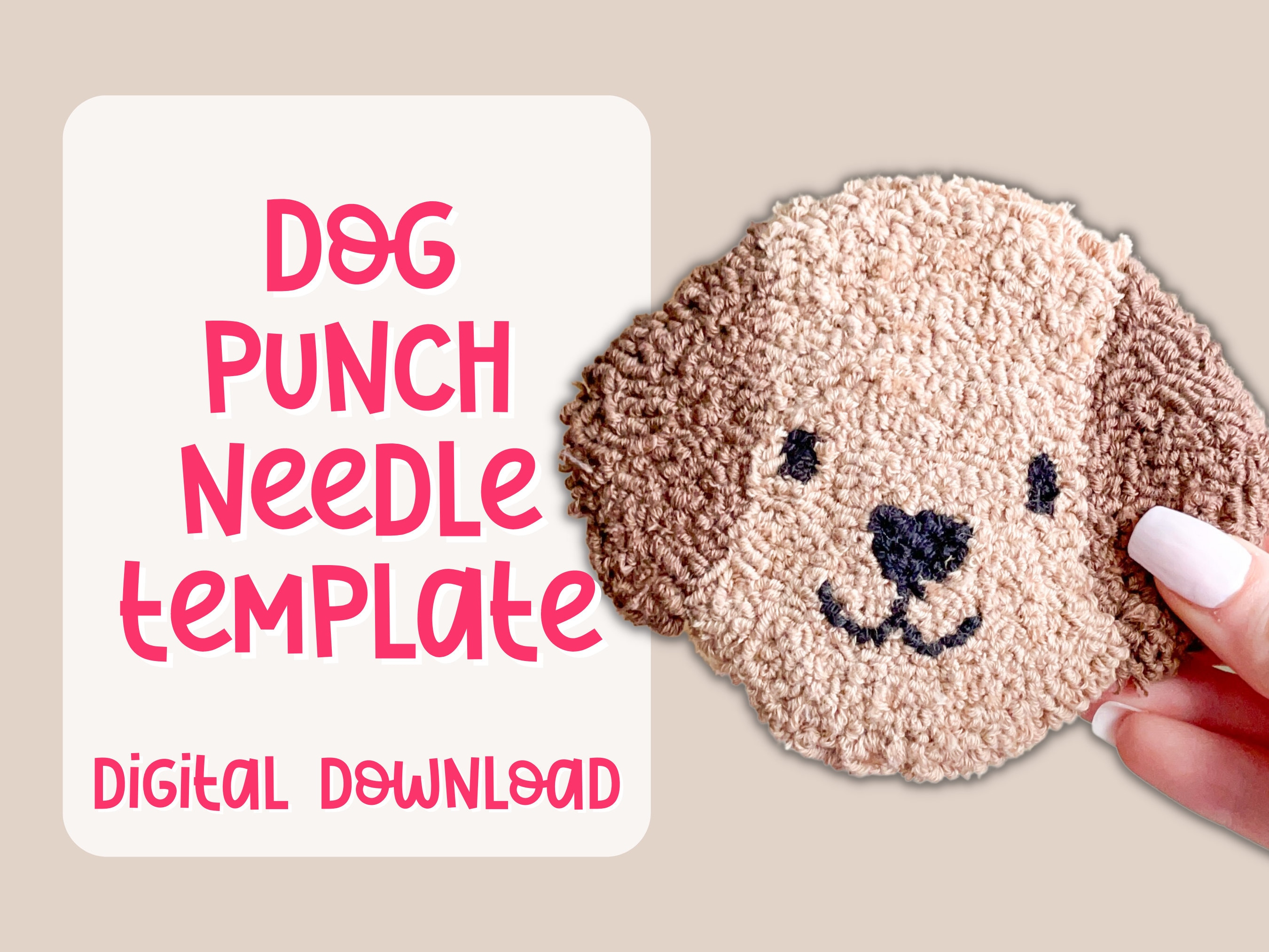 Dog Punch Needle Kits, Punch Needle Beginner Kit, Embroidery Supplies for  Different Dog Pattern 