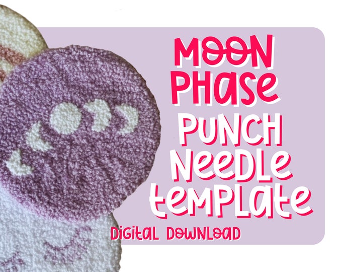 Punch Needle Template, Mug Rug, Punch Needle Pattern, Punch Needle, , PNG Pattern, Yarn Art