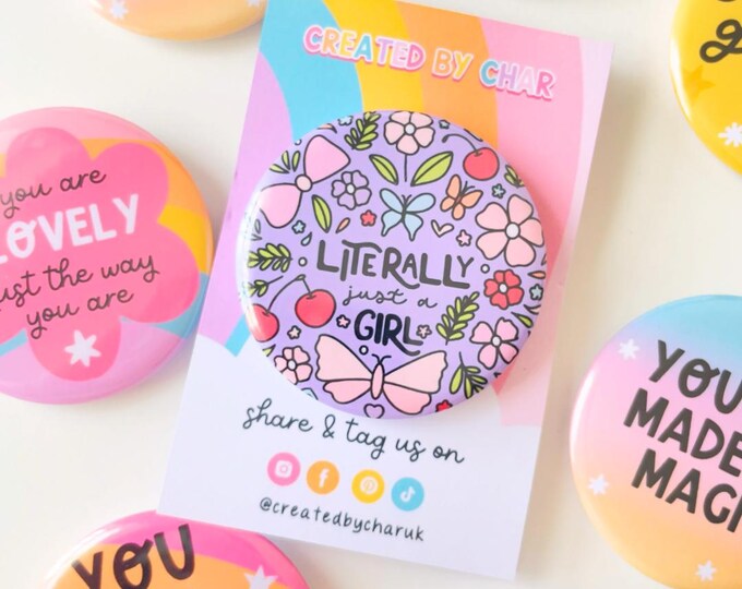 Positive Affirmation Badge - Motivational Wellbeing Pin | Mental Health Gift | Uplifting Quotes | Self-Care & Positivity Badge