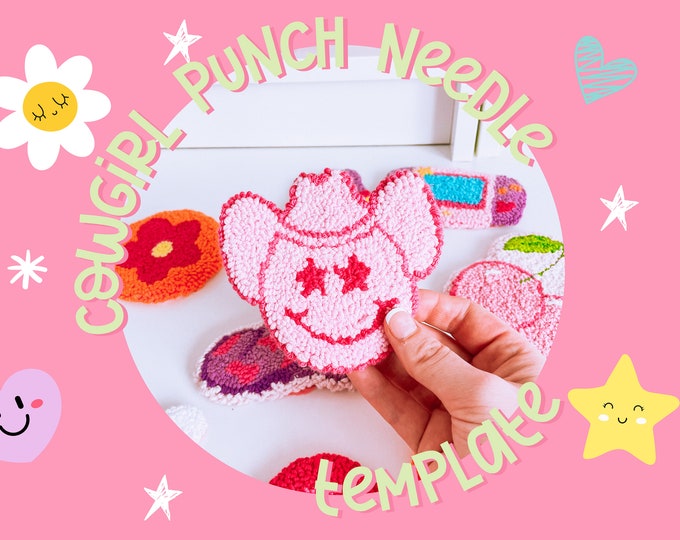 Punch Needle Template, Mug Rug, Punch Needle Pattern, Punch Needle, , PNG Pattern, Yarn Art