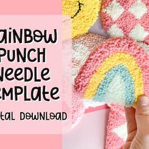 Punch Needle Template, Mug Rug, Punch Needle Pattern, Punch Needle, , PNG Pattern, Yarn Art