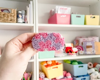 Handmade Hair Clip, Floral, Punch Needle, Handmade Hair Barette, Hair Accessories, Unique Hair Accessory