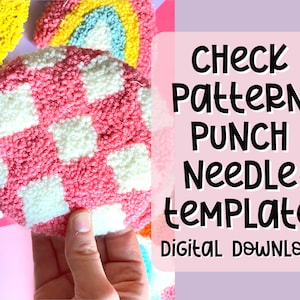 Easy Punch Needle Template, Mug Rug for Yarn Art #PunchNeedlePattern