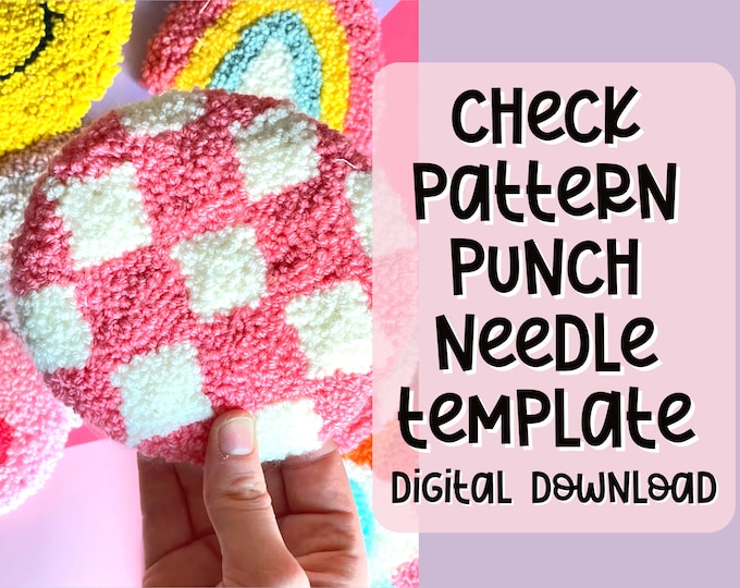 Easy Punch Needle Template, Mug Rug for Yarn Art #PunchNeedlePattern