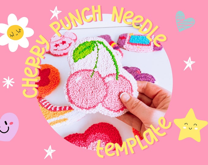 Punch Needle Template, Mug Rug, Punch Needle Pattern, Punch Needle, , PNG Pattern, Yarn Art