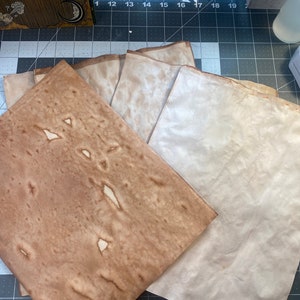 Tea dyed paper