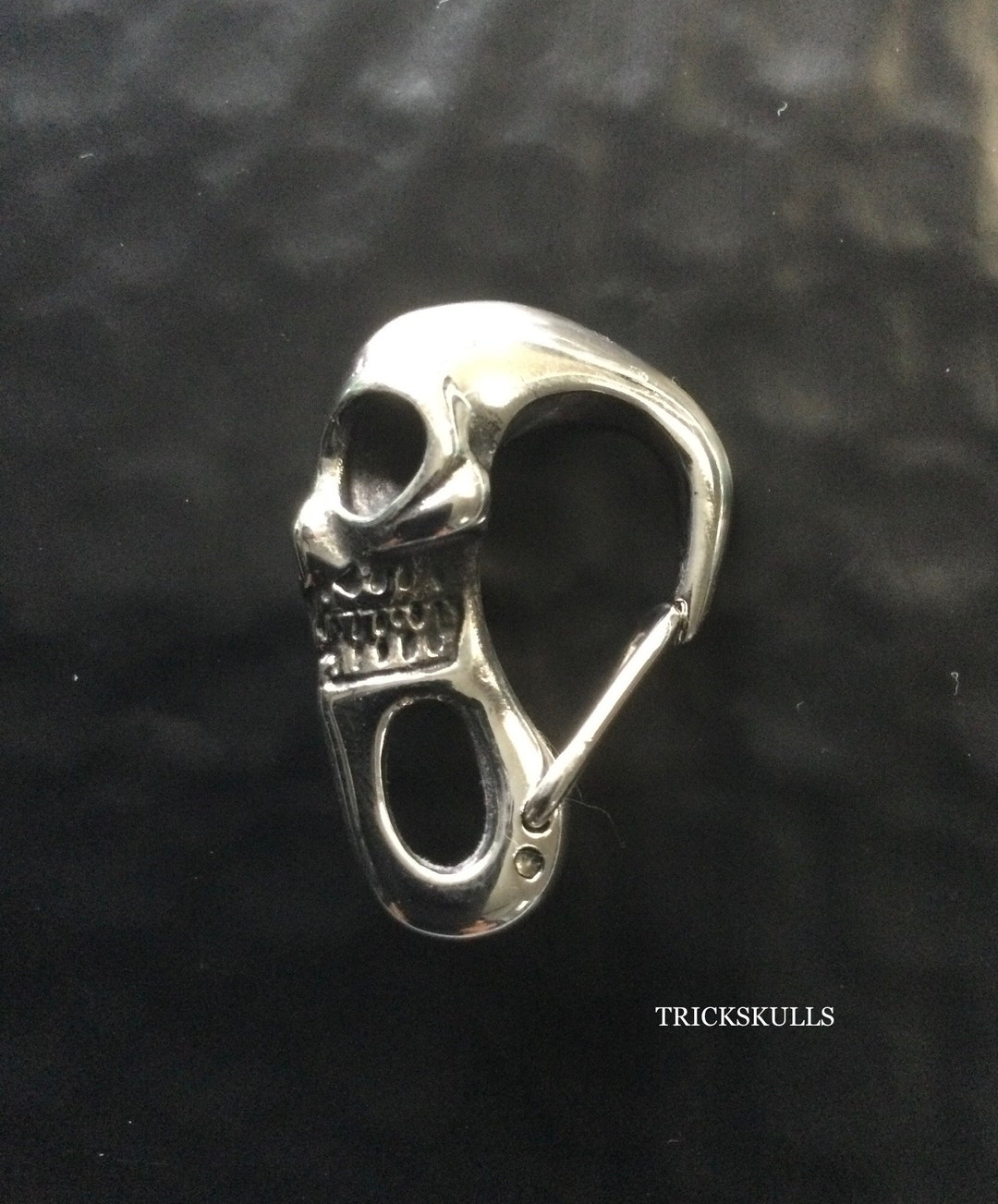 Skull Clip Carabiner Keychain Wallet Chain Hook DIY 316 Stainless