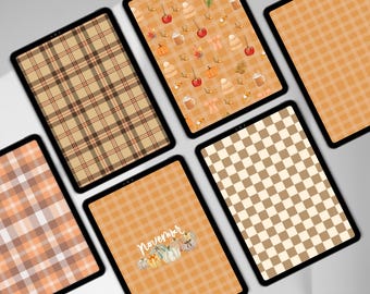 Fall Plaid Tablet Wallpaper Set (Digital Download)