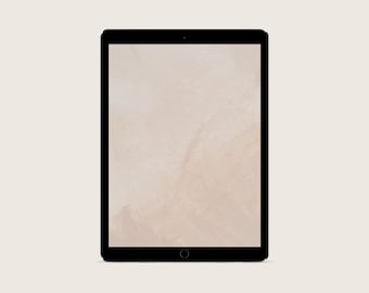 Papel de parede com textura neutra e tema bege para iPad | Fundo para tablet | Papel de parede digital