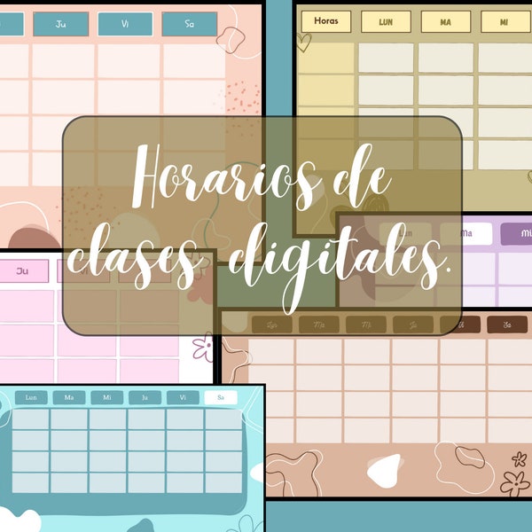 Horarios de escuela digitales