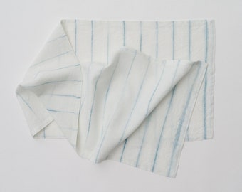 Linen Runner | Indigo Stripes | Naturally Dyed Handmade Table Linens for Any Occassion