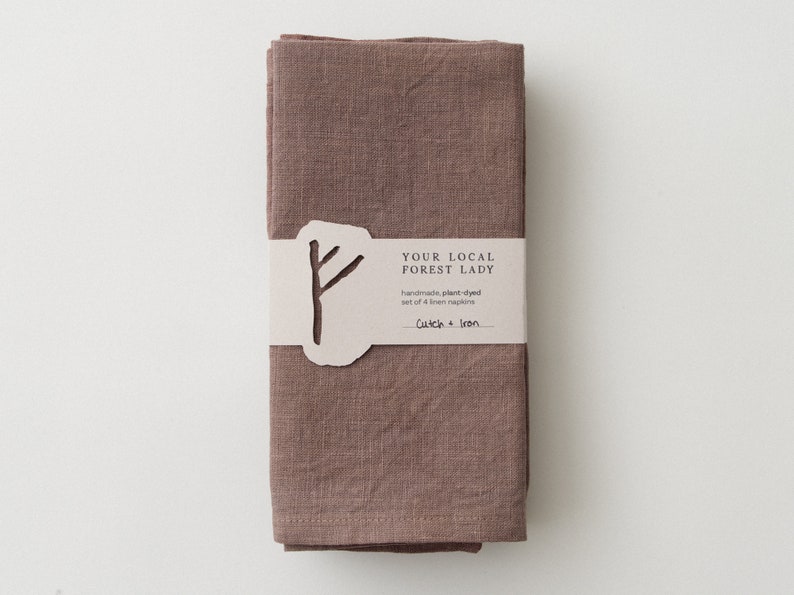 Napkins Cutch Naturally Dyed Handmade Table Linens for Any Occassion Cutch + Iron