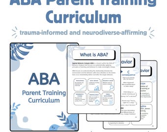 ABA Parent Training Curriculum - 18 Lessons