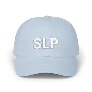 SLP Embroidered Classic Dad Cap, Speech Language Pathologist Gift, SLP Hat, Speech Therapist Apparel
