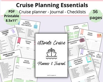 Cruise Planner, Instant Download, Cruise Planning Kit Printable, Printable Cruise Planner, Vacation Planner, Travel Journal