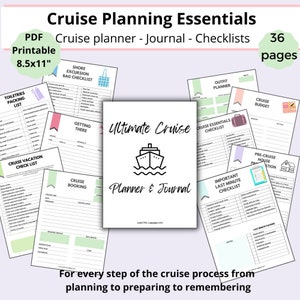 Cruise Planner, Instant Download, Cruise Planning Kit Printable, Printable Cruise Planner, Vacation Planner, Travel Journal