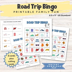 Road trip bingo, road trip games, road trip printables, family road trip, road trip activity, kids road trip, road trip kids, summer bingo