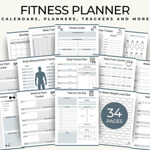 Tracker di allenamento per uomini, tracker dei progressi in palestra, registro degli esercizi, diario di perdita di peso immagine 1