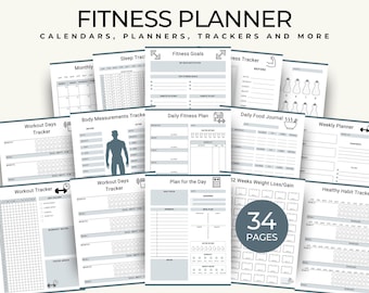 Workout Tracker Men, Gym Progress Tracker, Exercise Log, Weight Loss Journal