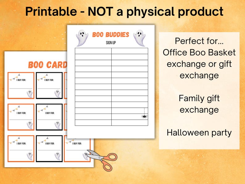 Boo Buddies Questionnaire, Boo Basket Questionnaire, Boo Buddy ...