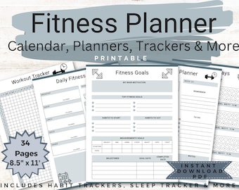 fitness journal for men, workout planner, masculine planner, fitness planner, planner for men, diet journal, mens journal, workout tracker
