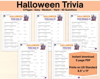 Halloween-trivia, Halloween-game-avond, Halloween-trivia-game, Halloween-trivia volwassenen, Vragen Halloween-trivia, Halloween-vragen