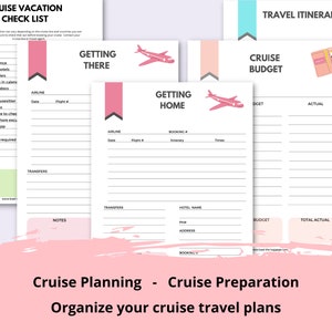 Cruise Planner, Instant Download, Cruise Planning Kit Printable, Printable Cruise Planner, Vacation Planner, Travel Journal image 3