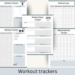 Tracker di allenamento per uomini, tracker dei progressi in palestra, registro degli esercizi, diario di perdita di peso immagine 4