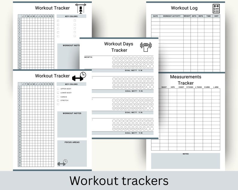 Tracker di allenamento per uomini, tracker dei progressi in palestra, registro degli esercizi, diario di perdita di peso immagine 4