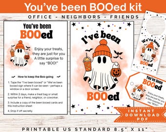 You've been booed printable, booed office version, Halloween gift exchange game, I've been booed, you have been booed, boo basket, boo buddy