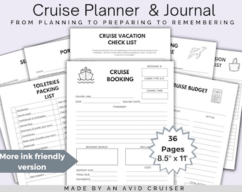 Cruise Planner, Cruise Planning Kit Printable, Cruise Planner printable, Cruise journal, Travel Journal, cruise travel, cruise vacation