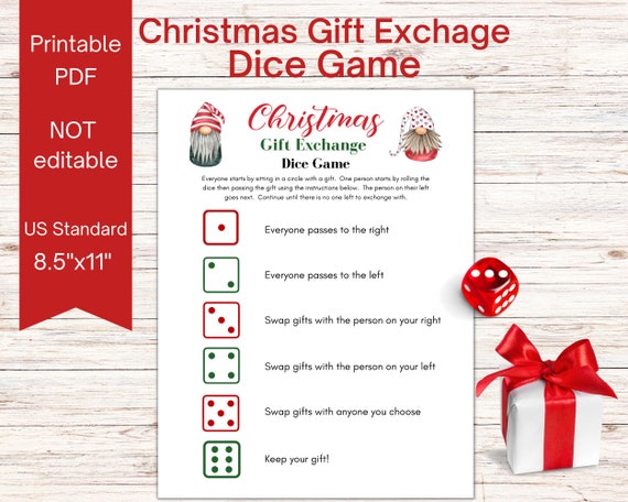 Kerst Dobbelspel | Kerstman Gift Exchange Dobbelstenen