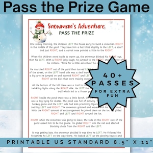 Christmas pass the prize, Christmas left right game, gift pass game, gift swap game, pass the present, pass the gift game, present pass game