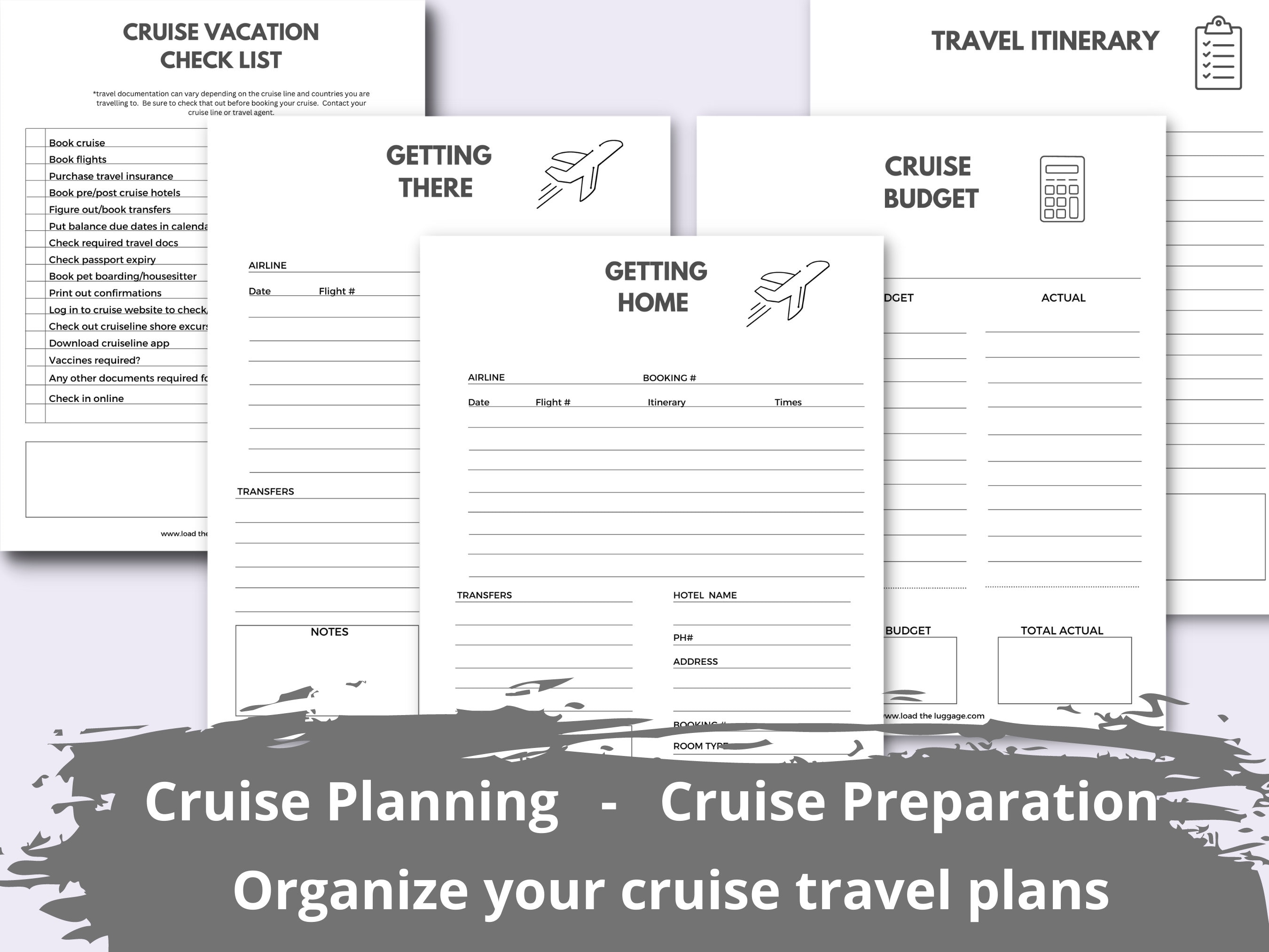 Cruise Planner, Cruise Planning Kit Printable, Cruise Planner Printable ...