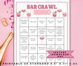 Bar Crawl Bingo, Ladies Night Games, Printable Bingo Drinking Game, Girls Night Out Game, Pub Crawl Bingo, Bachelorette Bar Crawl, Hen Party