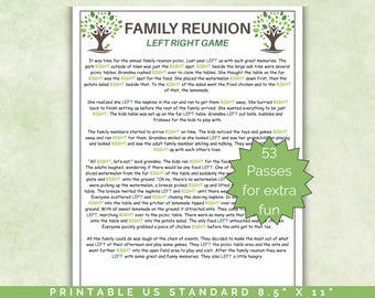 Family Reunion Left Right Game, Pass the Prize, Family Reunion Games