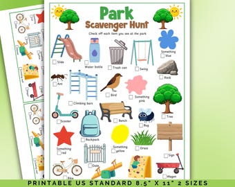 Park Scavenger Hunt, Playground Scavenger Hunt, Outdoor Activities for Kids, Playgroup Activities Preschool, Playground Bucket List